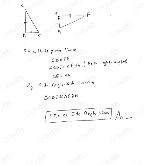 Solved: Ashley says that the CDE≌ FGH by the HL postulate. Ashley says ...