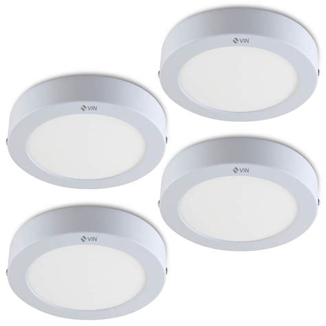 Buy VIN 9-Watt Led Round Surface Panel Ceiling Light, Cool White, Pack ...