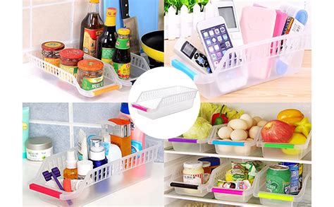 Prexo! Fridge Storage Basket Shelf Organiser Rack Space Saver Food ...
