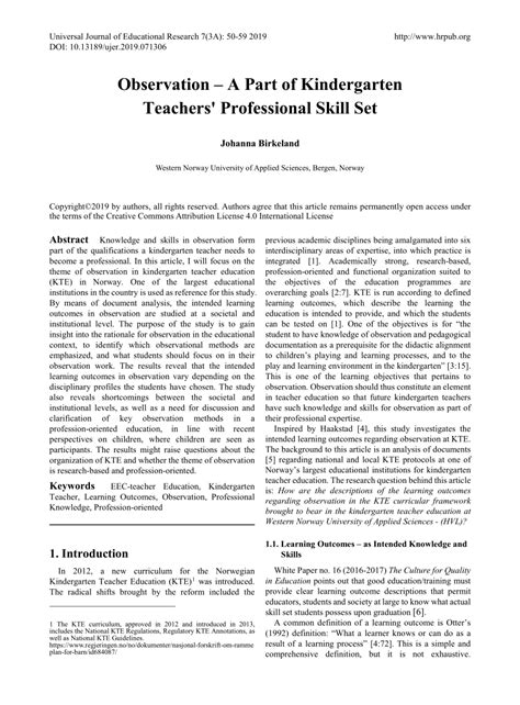 Image result for Kindergarten Observation Examples