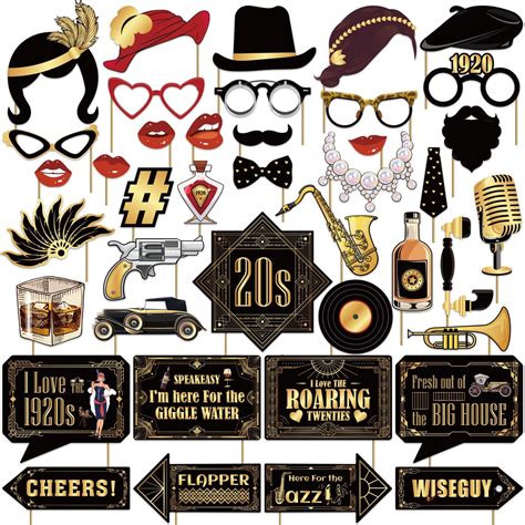 Amazon.com: Gatsby Photo Booth Props by PartyGraphix - European Made ...