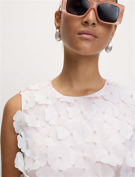 Buy Applique Flower Detail Shell Top at Marks & Spencer