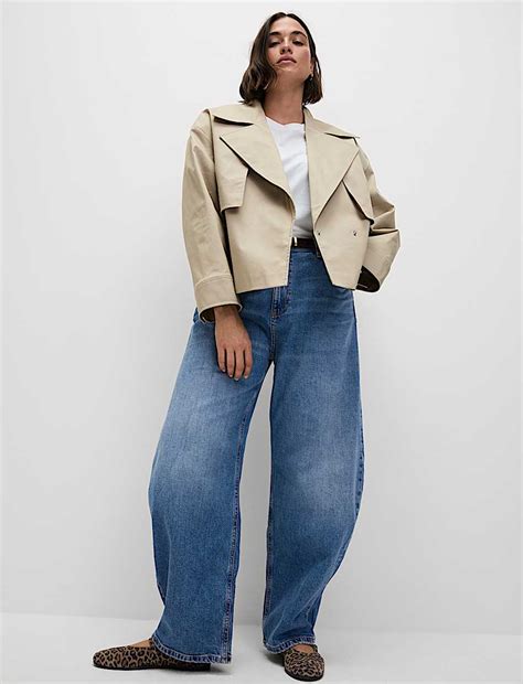 Buy Mid Rise Relaxed Horseshoe Jeans at Marks & Spencer