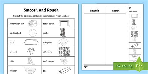 Smooth and Rough Sorting Activity