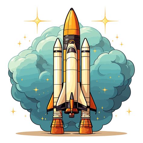 Beautiful Rocket Clipart - Generative Ai 26912719 PNG