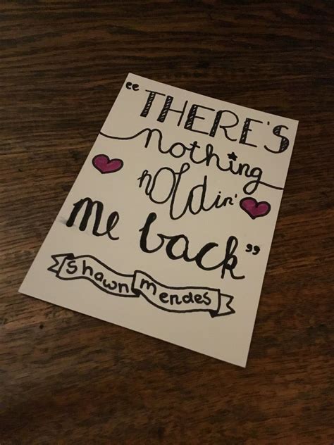 Quote ~Shawn Mendes | Handlettering, Sprüche