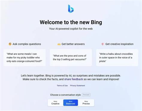 Bing Chat Precise Mode 的图像结果