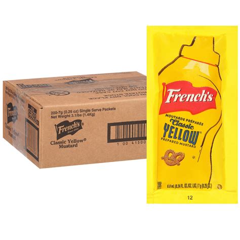 Snapklik.com : Frenchs Classic Yellow Mustard Packets, 7 G
