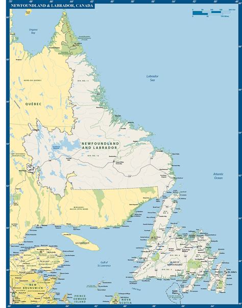 Free Large Printable Map Of Newfoundland