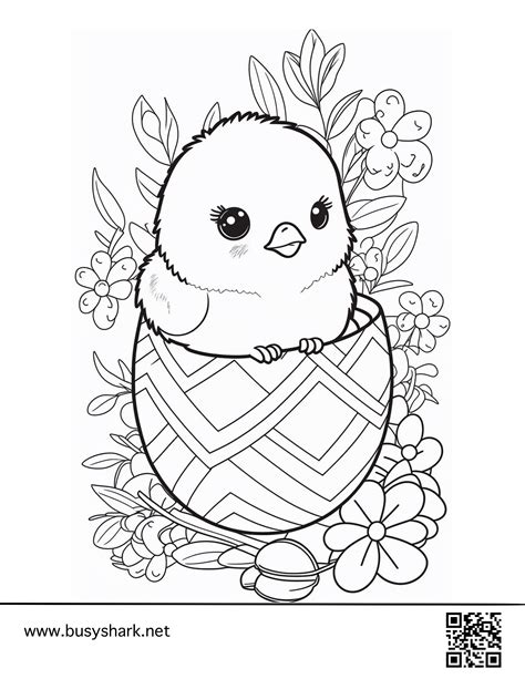 Adorable Easter Chick Coloring Pages