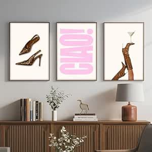 ARTELLY Trendy Baddie Girl Wall Paintings Frames for Bedroom Decor ...