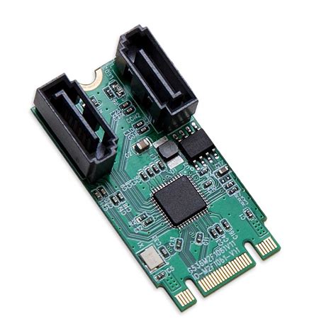 I/O Crest M.2 B+M Key 22x42 PCIe to 2 Port SATA III RAID Adapter Card ...