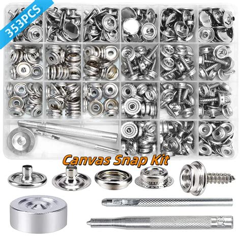 SPOKKI 353Pcs Canvas Snap Kit, Stainless Steel Marine Snaps, Boat ...