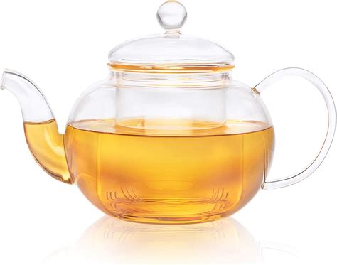 Buy Budwhite Glass Tea Maker Carafe with in-Built Stainless Steel ...