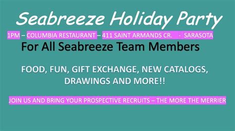 Tupperware Holiday Party, Columbia Restaurant - Sarasota, 17 December ...