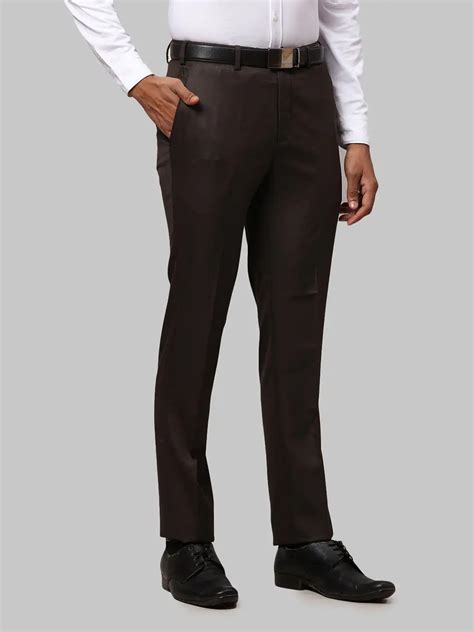Men Brown Slim Fit Polyester Blend Trouser – MyRaymond