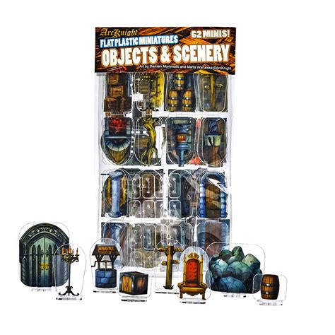 Buy Arcknight Flat Plastic Miniatures: Objects and Scenery; 62 Unique ...