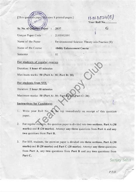 AEC- EVS question paper - EVS (aecc) - Studocu