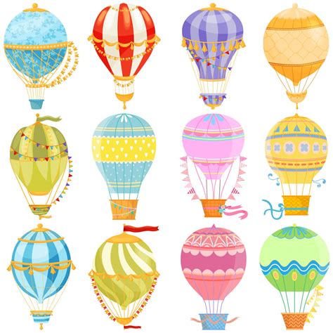 Buy 72 Pcs Colorful Hot Air Balloons Cut-Outs Hot Air Balloon Bulletin ...