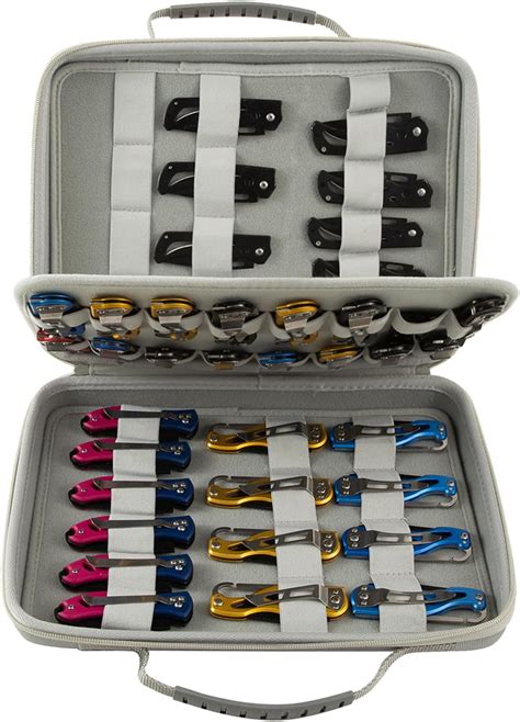 Amazon.com: Pocket Knife Display Case,Knife Case,Knife Storage,62 Slots Folding Knife Holder ...