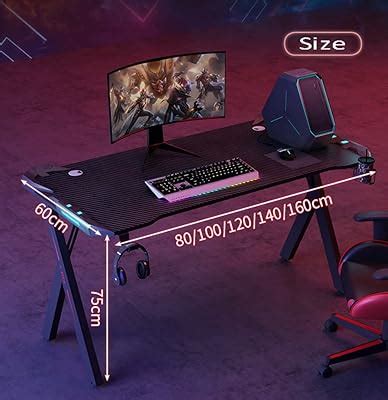 BELWEIS Bestier Gaming Desk with LED Lights,Large India | Ubuy