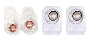 Buy Combo Color Contact Zero Power Lens (Red Chilli & Gray) Online at ...