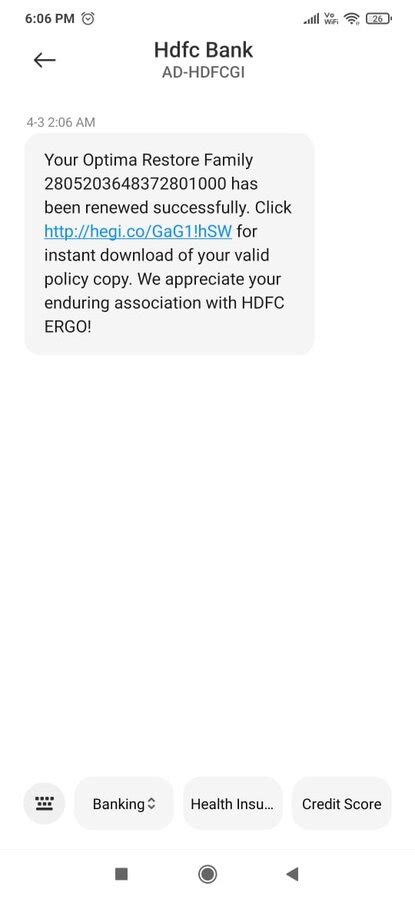 [Resolved] HDFC Ergo General Insurance — Optima Restore Floater ...