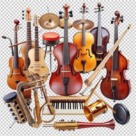 Different types of classical music instruments | Premium AI-generated PSD