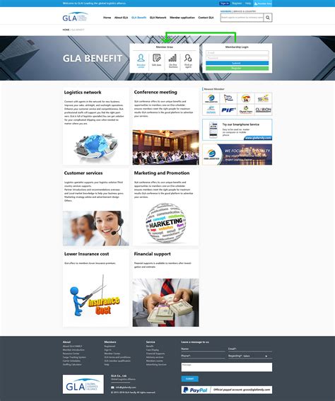 GLA全球物流联盟网英文站首页及部分内页设计|网页|企业官网|告白地球 - 原创作品 - 站酷 (ZCOOL)