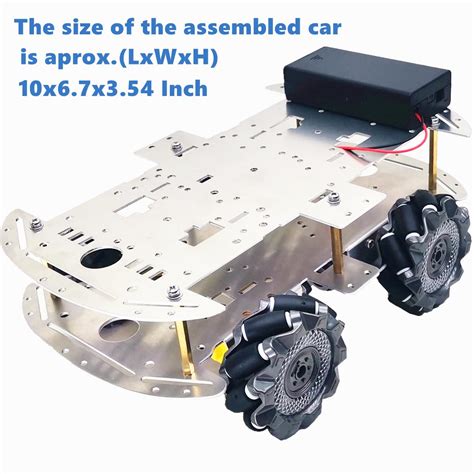 Diy Mecanum Wheel Car Kit With Metal Chassis And Tt | Desertcart INDIA