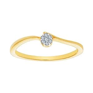Kalyan Jewellers 18KT Yellow Gold and Diamond Ring for Women : Amazon ...