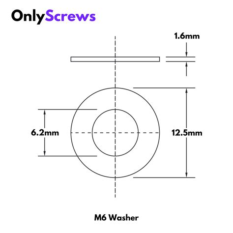 M6 Washer SS304 (Dia. 6mm) – OnlyScrews