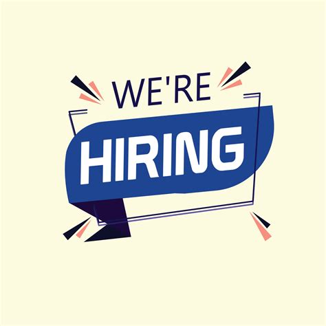 we're hiring logo free 24593351 Vector Art at Vecteezy