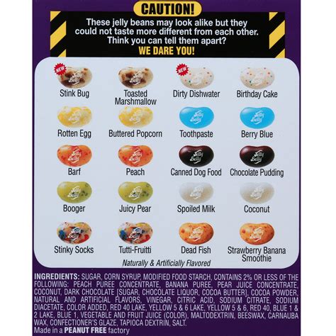 Jelly Bean Boozled Flavors