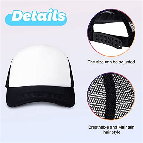 4 Pieces Sublimation Trucker Hat Sublimation Blank Mesh Hat Unisex ...
