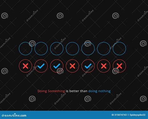 Simple Motivation Graphic on Dark Background. Doing Something is Better Than Doing Nothing Stock ...