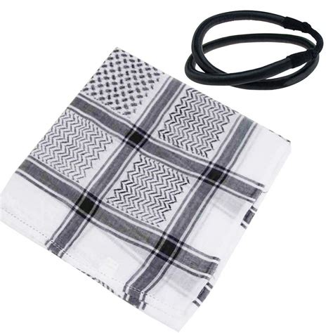 HOMELEX Arab Kafiya Keffiyeh Middle Eastern Scarf Wrap with Aqel Rope ...