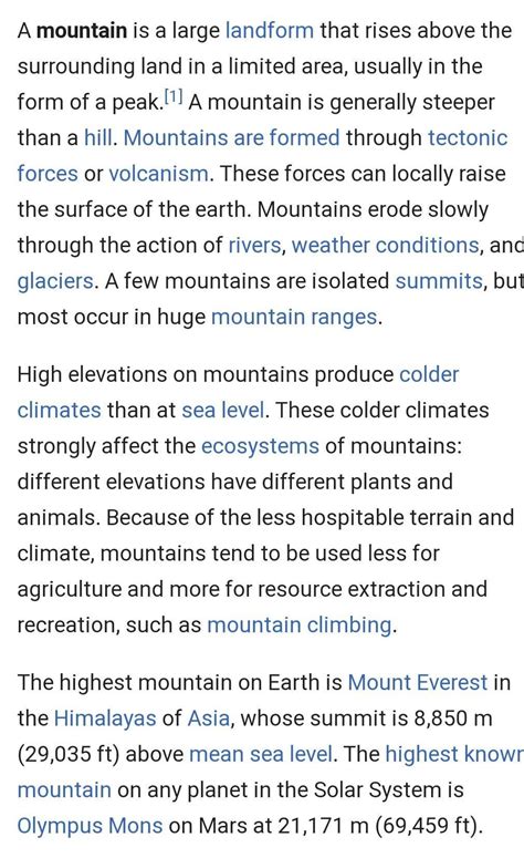 essay on mountain regions - Brainly.in