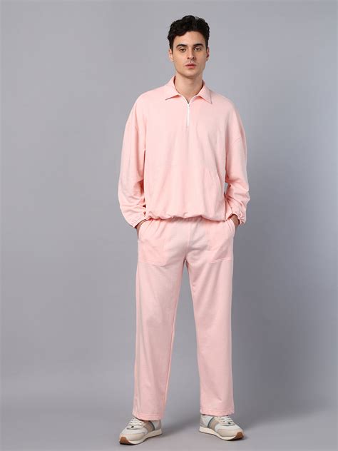 Buy Men's Pink Casual Co-ord Set – Slowave