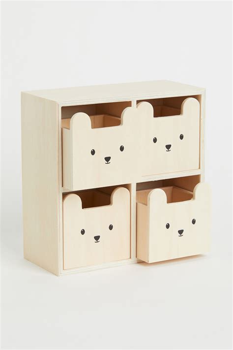 Plywood mini chest of drawers - Light beige - Home All | H&M IN