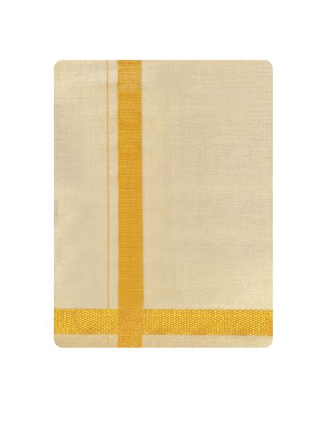 Kondattam Tissue Dhoti Gold 30k Border 2.0 Meter