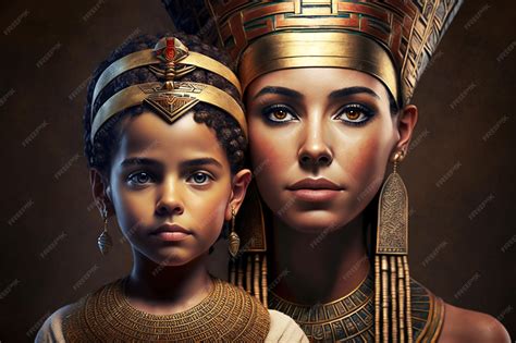 Premium Photo | Queen Cleopatra and her son History of Ancient Egypt