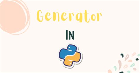 Generators in Python 的图像结果
