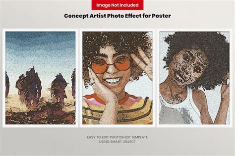 Concept artist photo effect for poster | Premium PSD