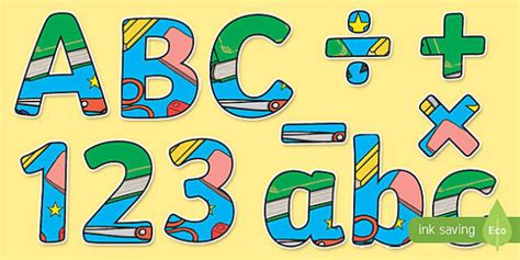 Learning Wall Display Lettering