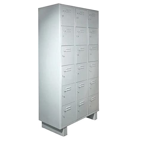 CSP Premium 18 Door Metal Locker Cupboard Storage Cabinet with Staple ...