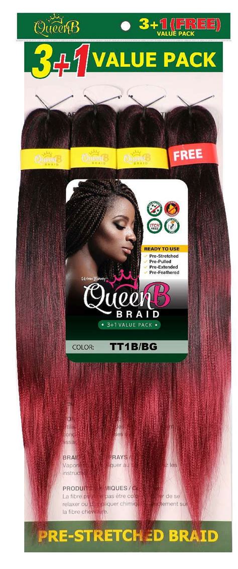 Urban Beauty Queen B Braiding Hair 3+1 Value Pack 40" - Walmart.com