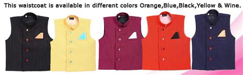 AJ DEZINES Kids Nehru Jacket Waist Coat For Boys (203-ORANGE-4 ...