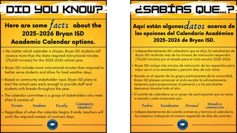 25-26 Calendar Survey Comparison Page | Bryan ISD