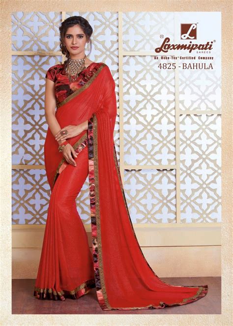 Laxmipati Ghoonghat 4825 Red Chiffon Saree – SANSKAR